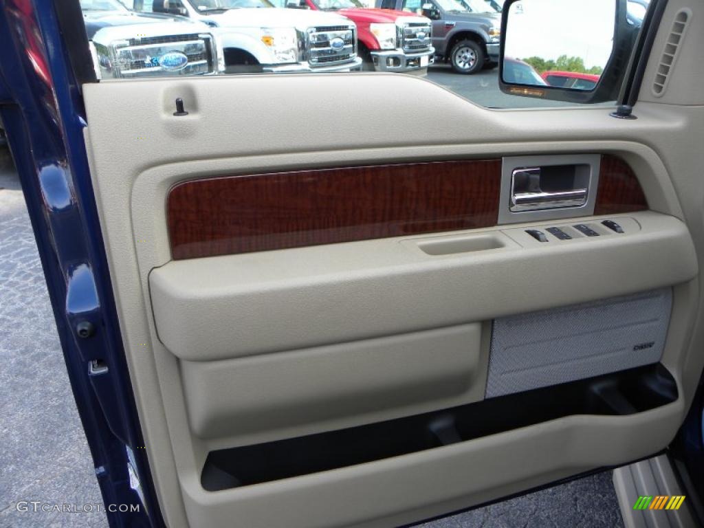 2010 F150 King Ranch SuperCrew 4x4 - Dark Blue Pearl Metallic / Chapparal Leather photo #17