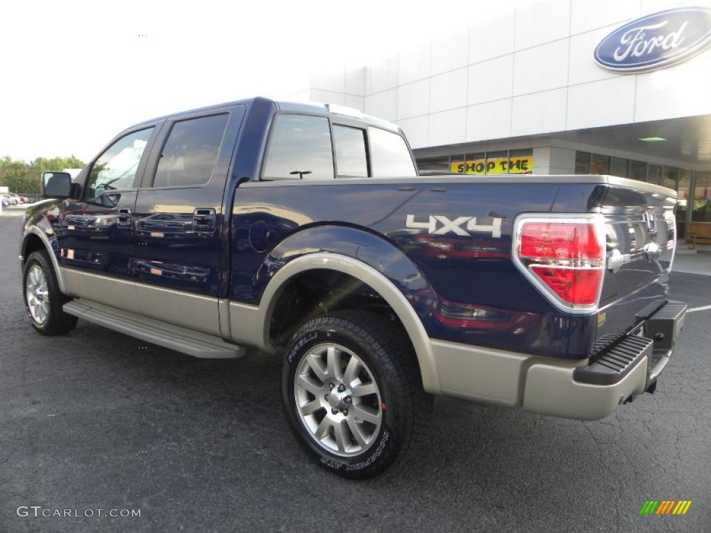 2010 F150 King Ranch SuperCrew 4x4 - Dark Blue Pearl Metallic / Chapparal Leather photo #39