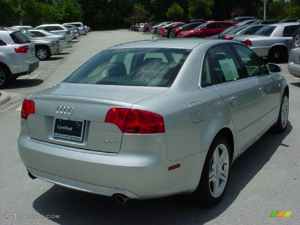 2008 A4 2.0T Sedan - Light Silver Metallic / Black photo #5