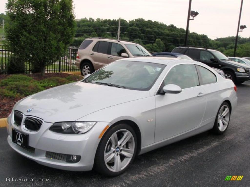 2007 3 Series 335i Coupe - Titanium Silver Metallic / Black photo #1