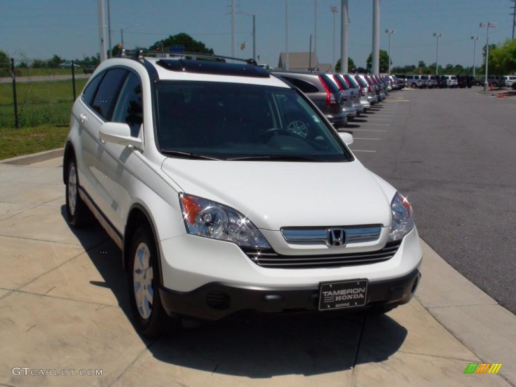 2008 CR-V EX-L - Taffeta White / Gray photo #15