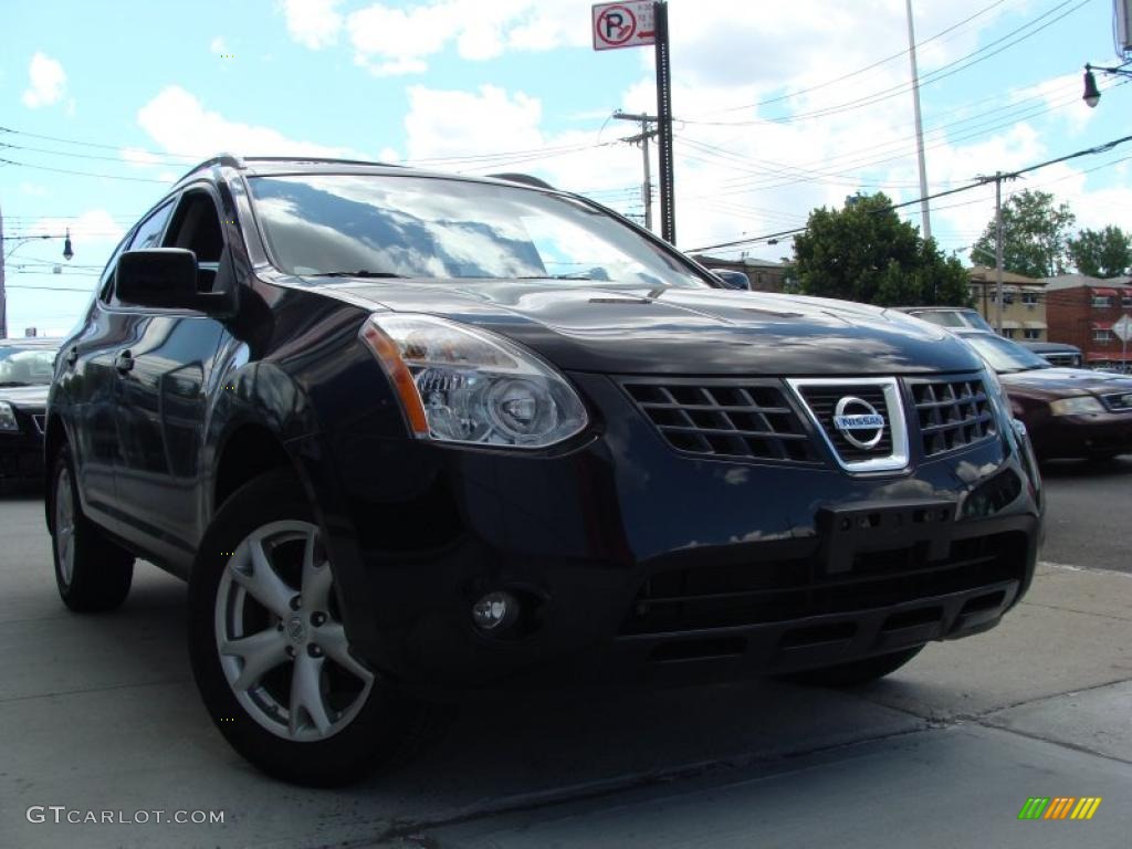 2008 Rogue SL AWD - Wicked Black / Gray photo #1