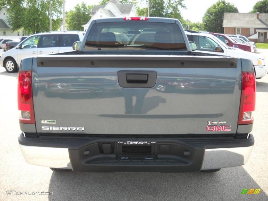 2010 Sierra 1500 Regular Cab 4x4 - Stealth Gray Metallic / Dark Titanium photo #8