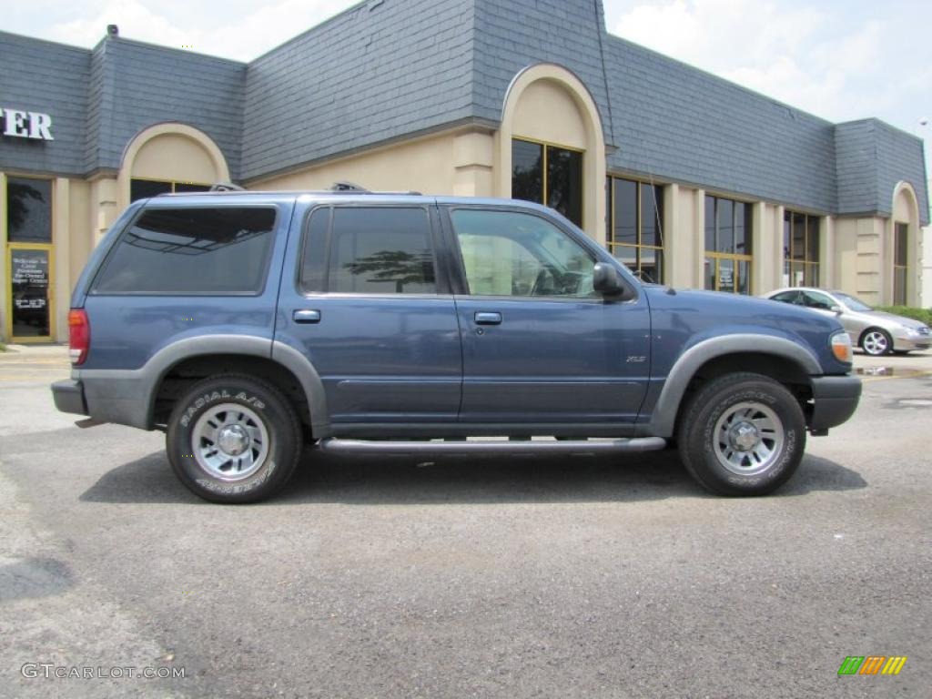2000 Explorer XLS - Medium Wedgewood Blue Metallic / Medium Graphite photo #7