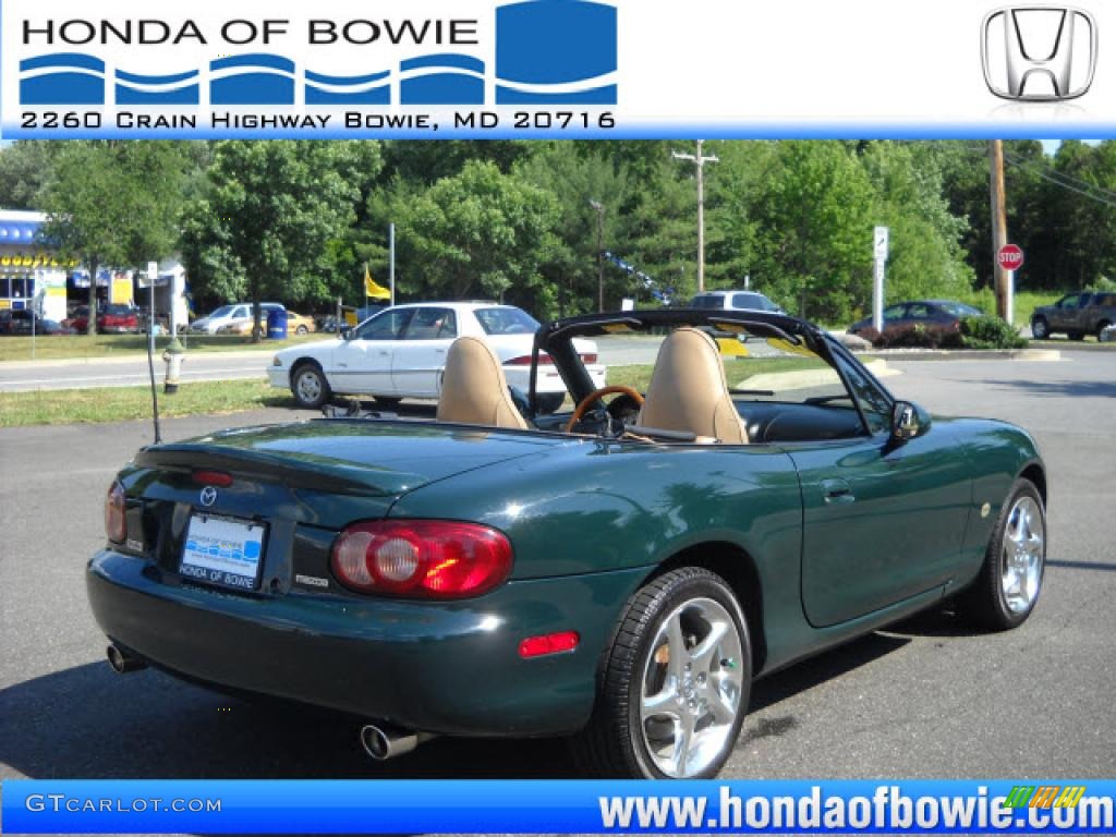 2001 MX-5 Miata Special Edition Roadster - British Racing Green / Tan photo #3