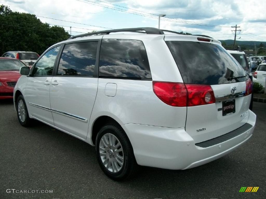2007 Sienna XLE Limited AWD - Arctic Frost Pearl White / Stone photo #4