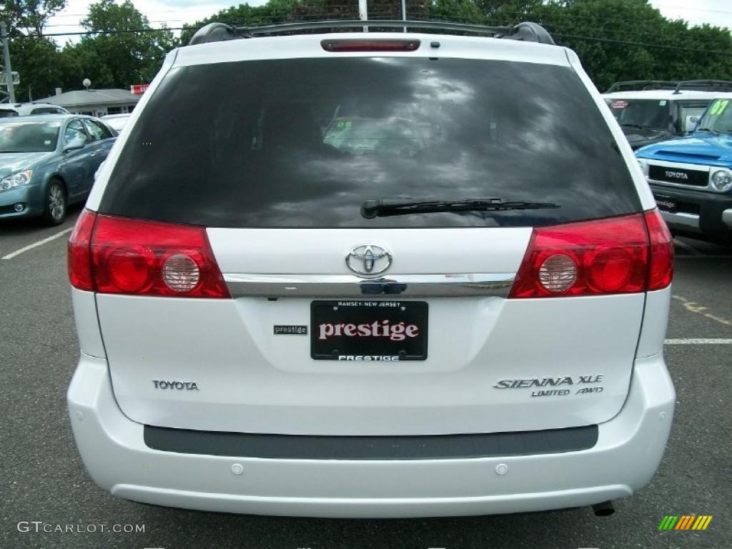 2007 Sienna XLE Limited AWD - Arctic Frost Pearl White / Stone photo #5