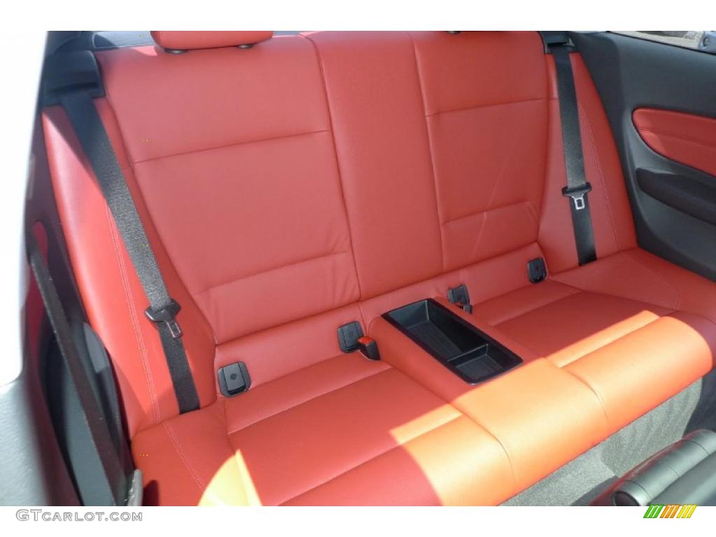 2008 1 Series 135i Coupe - Jet Black / Coral Red photo #29