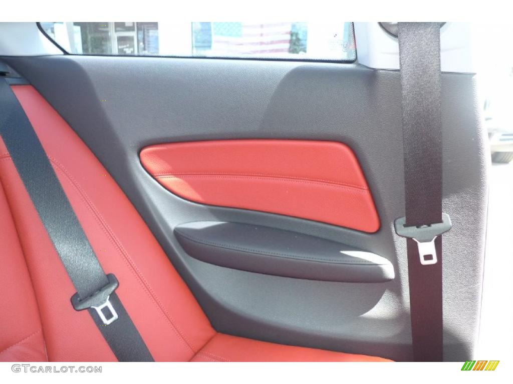 2008 1 Series 135i Coupe - Jet Black / Coral Red photo #30