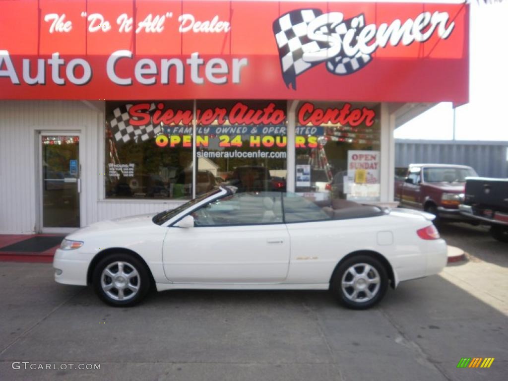 2002 Solara SLE V6 Convertible - Diamond White Pearl / Ivory photo #1