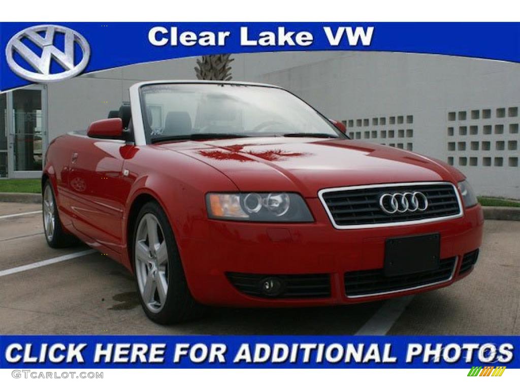 2006 A4 1.8T Cabriolet - Amulet Red / Ebony photo #1