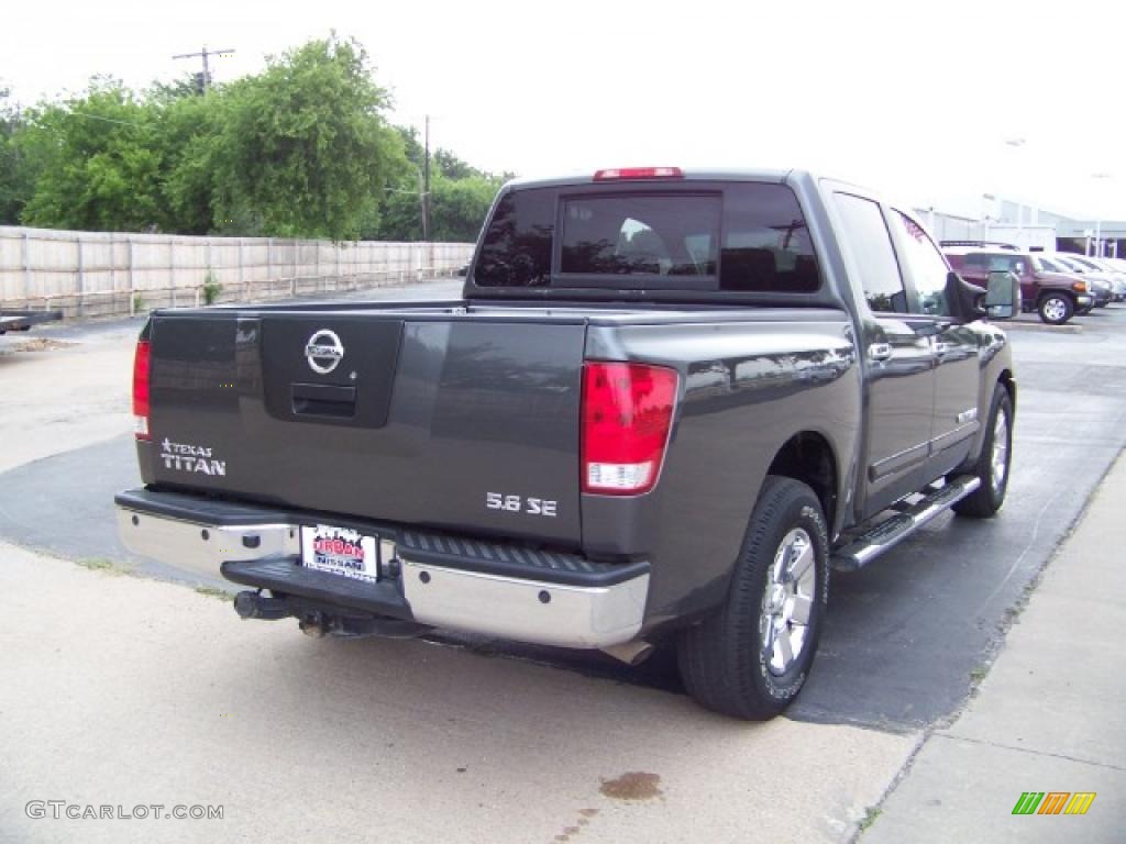 2007 Titan SE Crew Cab - Smoke Gray / Steel Gray photo #4