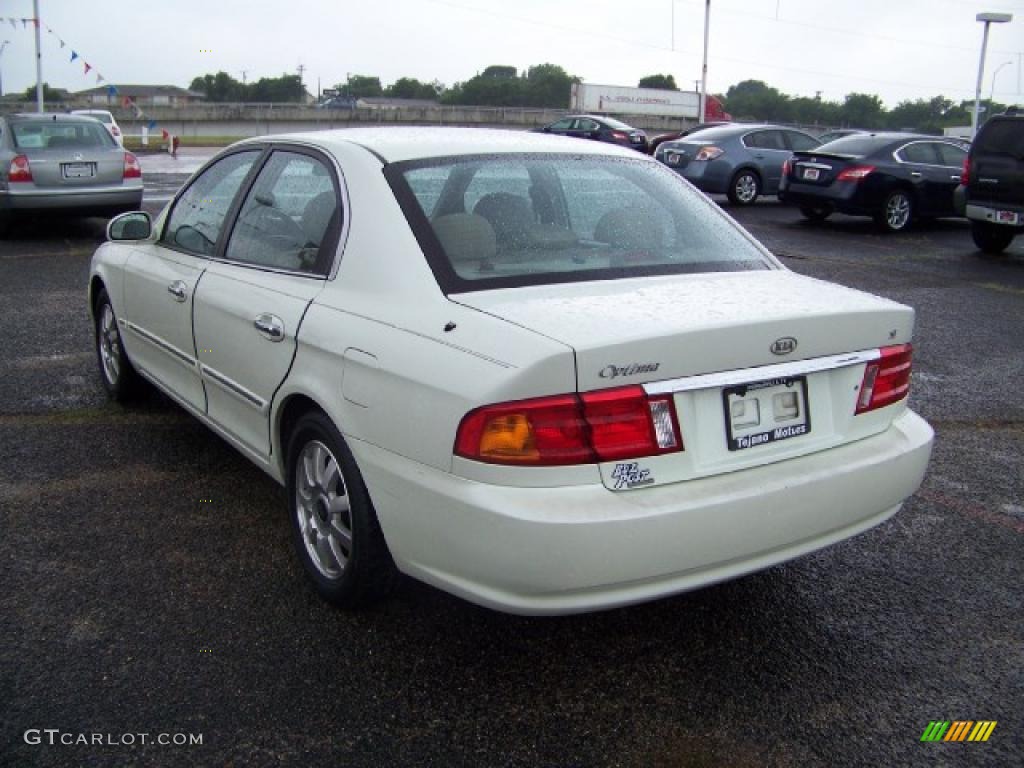 2002 Optima SE - White Pearl / Beige photo #6