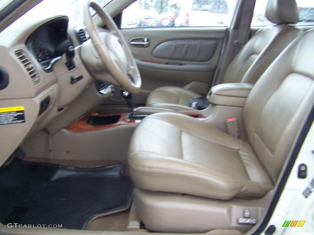 2002 Optima SE - White Pearl / Beige photo #9