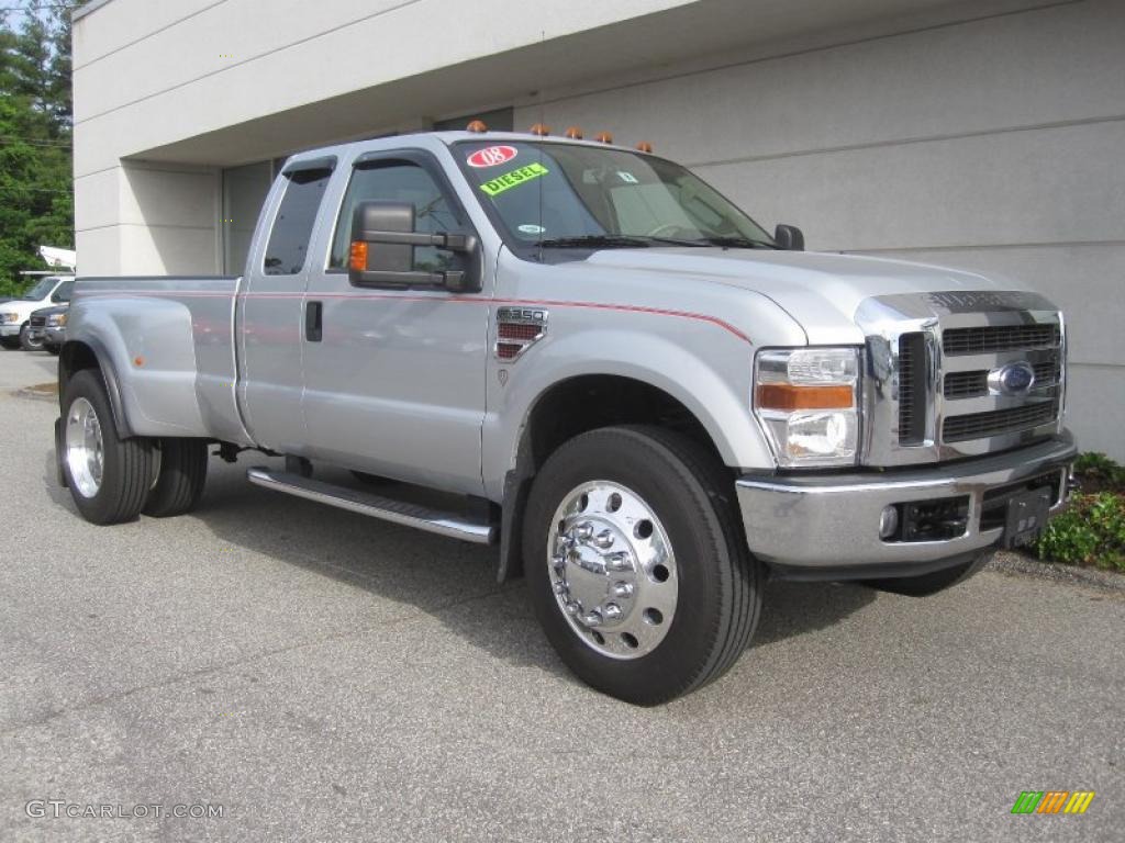 2008 F350 Super Duty Lariat SuperCab 4x4 Dually - Silver Metallic / Medium Stone photo #1