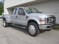 2008 Silver Metallic Ford F350 Super Duty Lariat SuperCab 4x4 Dually  photo #1