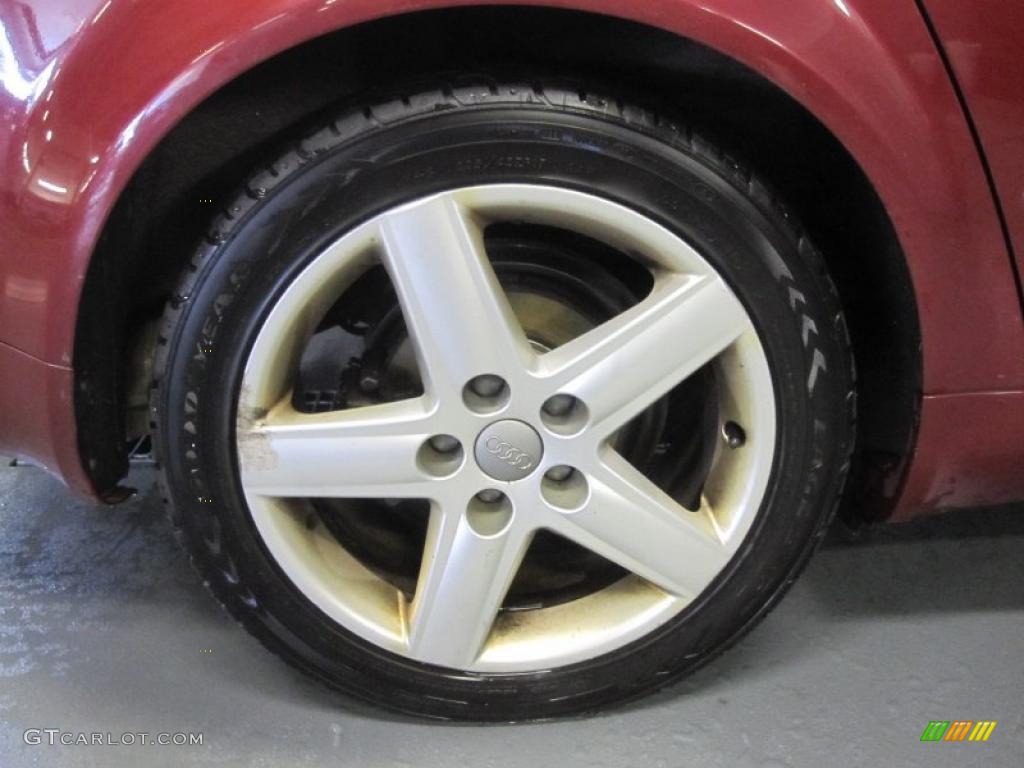2004 A4 1.8T quattro Sedan - Crimson Red Pearl Effect / Grey photo #8