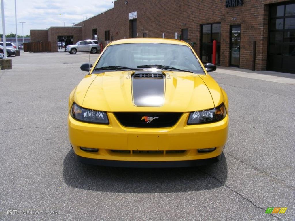 2004 Mustang Mach 1 Coupe - Screaming Yellow / Dark Charcoal photo #8