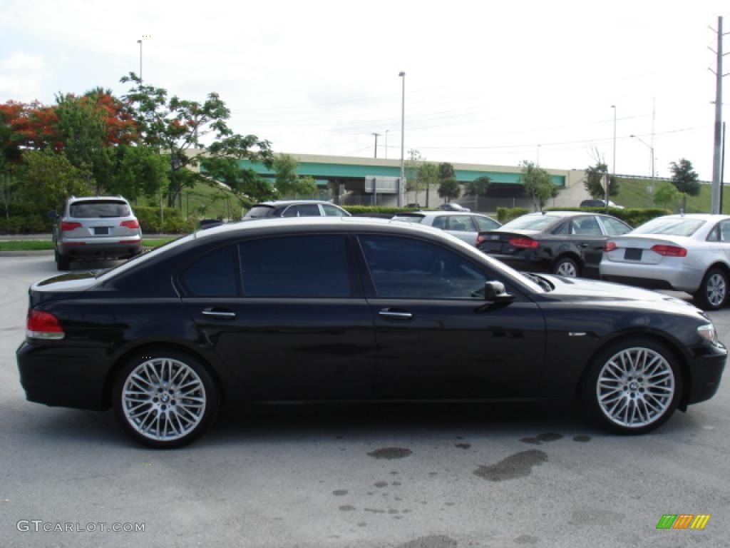 2008 7 Series 750Li Sedan - Azurite Black Metallic / Black photo #3
