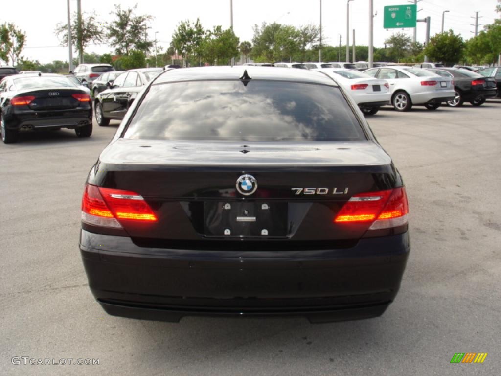 2008 7 Series 750Li Sedan - Azurite Black Metallic / Black photo #4