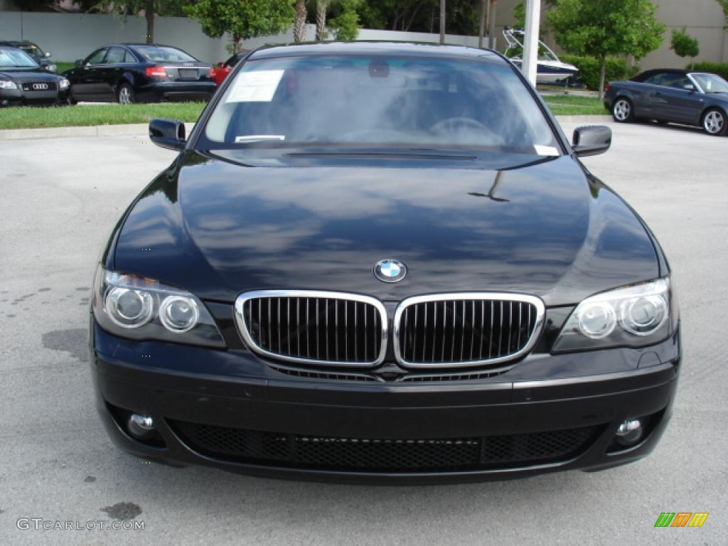 2008 7 Series 750Li Sedan - Azurite Black Metallic / Black photo #5