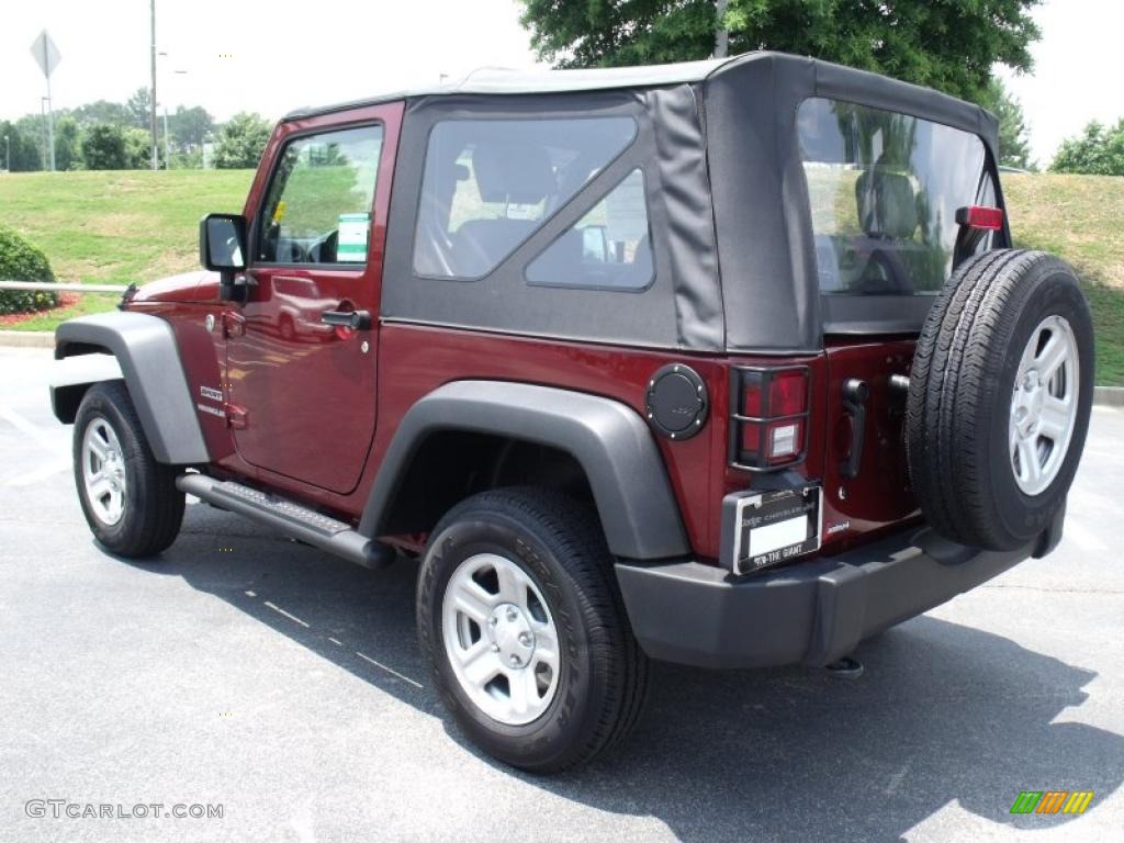 2010 Wrangler Sport 4x4 - Red Rock Crystal Pearl / Dark Slate Gray/Medium Slate Gray photo #2