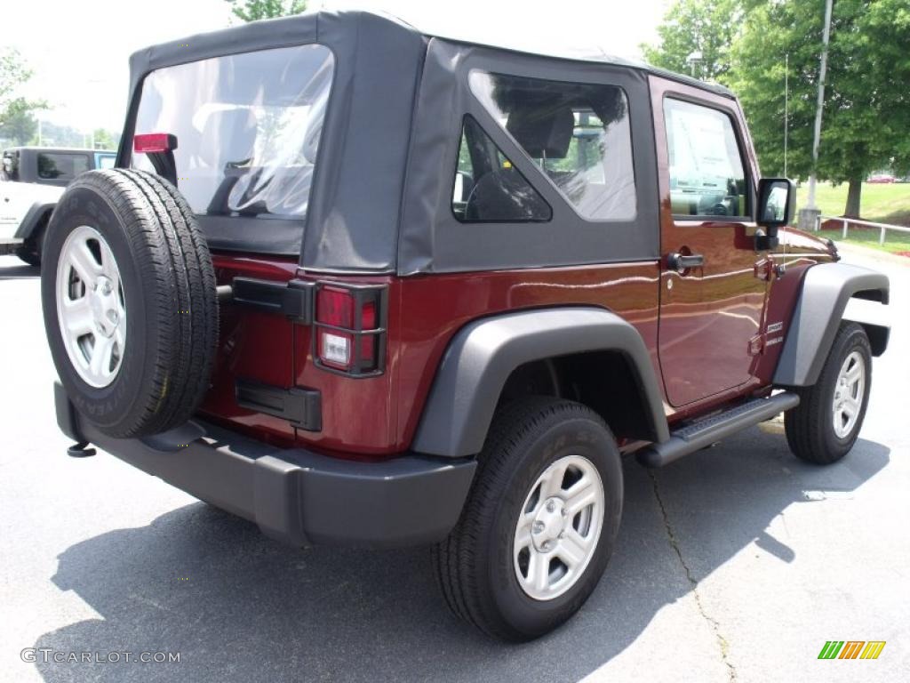 2010 Wrangler Sport 4x4 - Red Rock Crystal Pearl / Dark Slate Gray/Medium Slate Gray photo #3