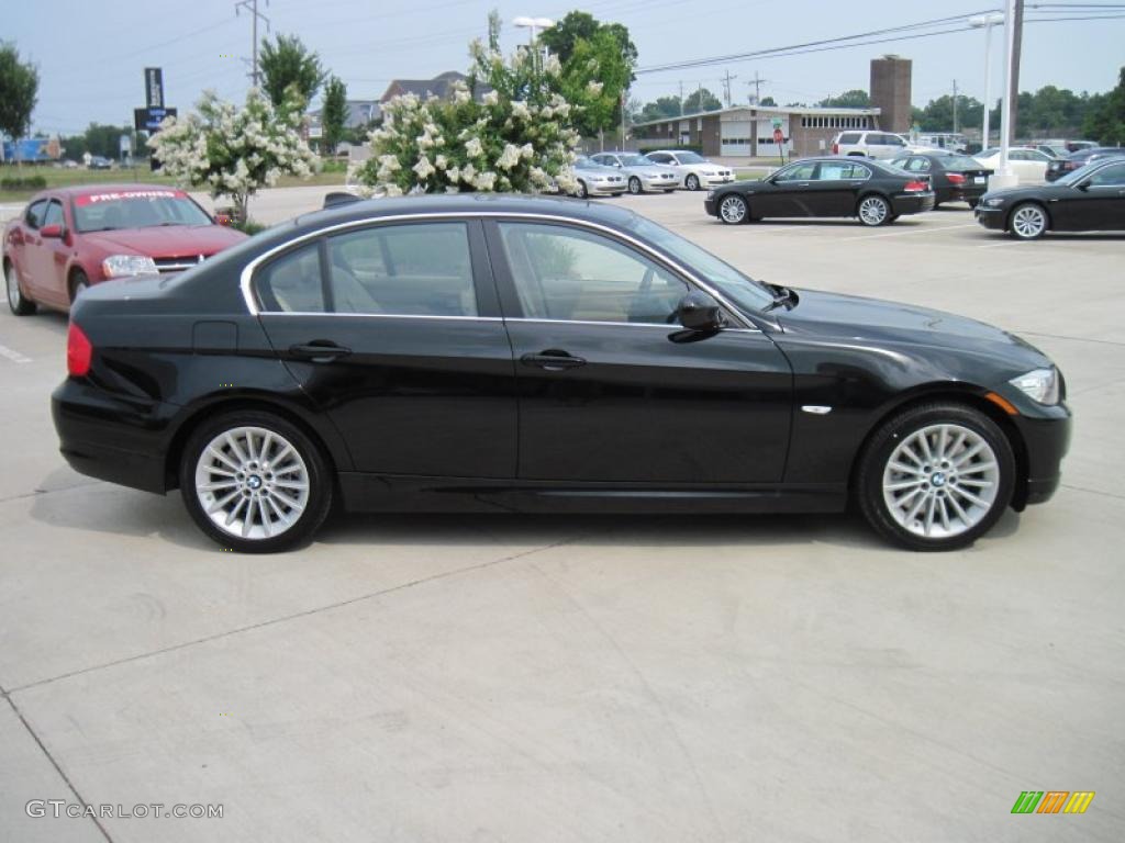 2011 3 Series 335d Sedan - Jet Black / Beige photo #4