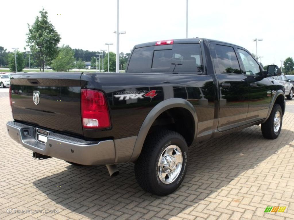 2010 Ram 2500 TRX4-Off Road Crew Cab 4x4 - Brilliant Black Crystal Pearl / Dark Slate/Medium Graystone photo #3