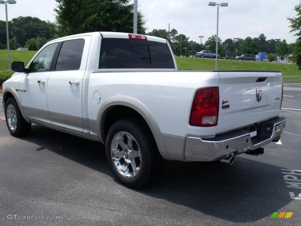 2010 Ram 1500 Laramie Crew Cab - Stone White / Dark Slate Gray photo #2