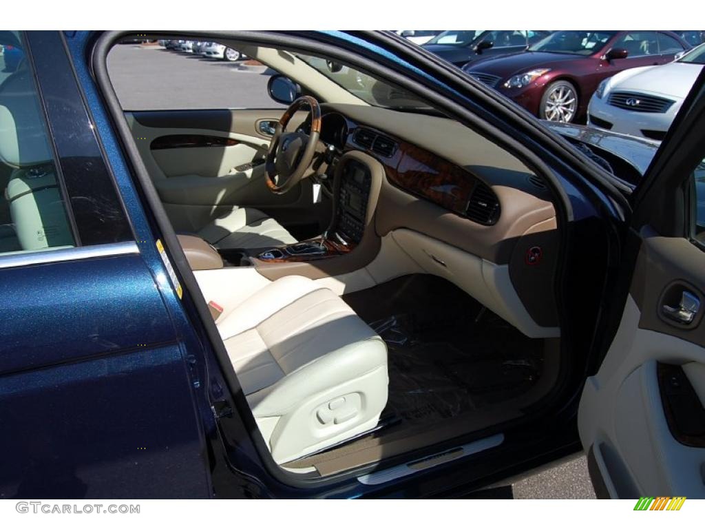 2007 S-Type 3.0 - Indigo Blue Metallic / Ivory/Mocha photo #12