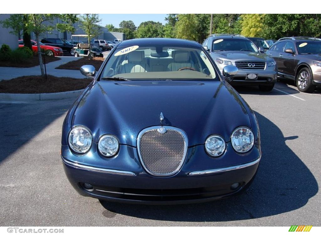 2007 S-Type 3.0 - Indigo Blue Metallic / Ivory/Mocha photo #14