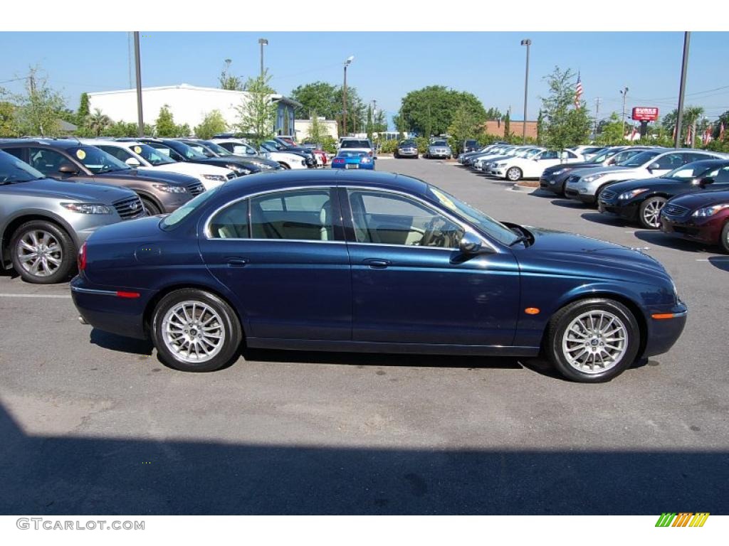 2007 S-Type 3.0 - Indigo Blue Metallic / Ivory/Mocha photo #15