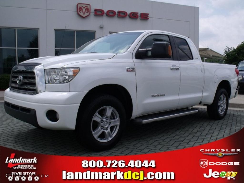 2007 Tundra Limited Double Cab - Super White / Beige photo #1