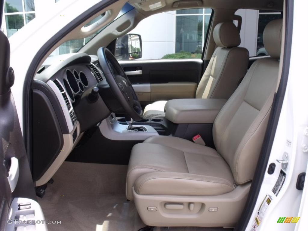 2007 Tundra Limited Double Cab - Super White / Beige photo #11