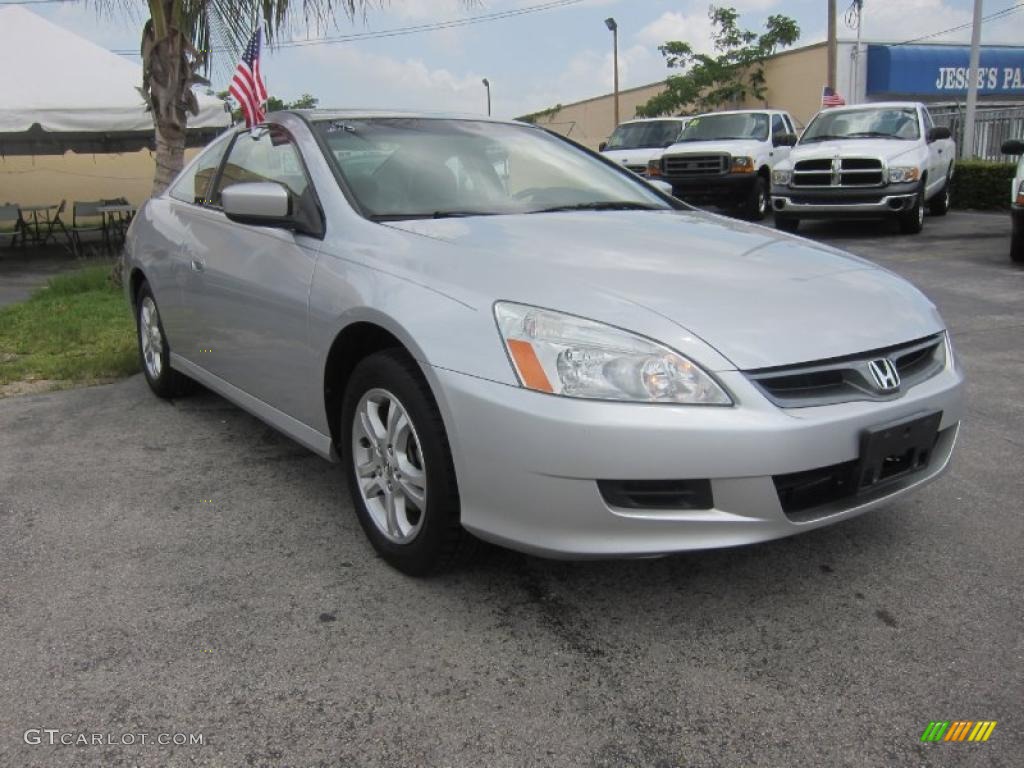 2006 Accord EX-L Coupe - Alabaster Silver Metallic / Gray photo #3