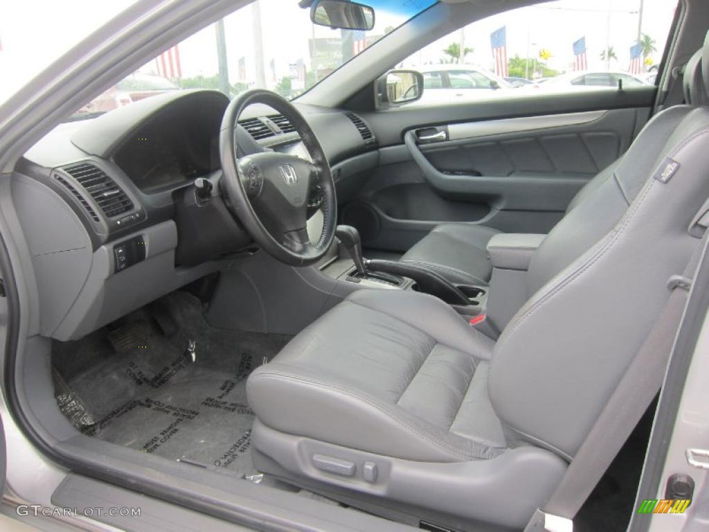 2006 Accord EX-L Coupe - Alabaster Silver Metallic / Gray photo #10