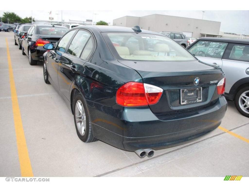 2008 3 Series 328i Sedan - Deep Green Metallic / Beige photo #2