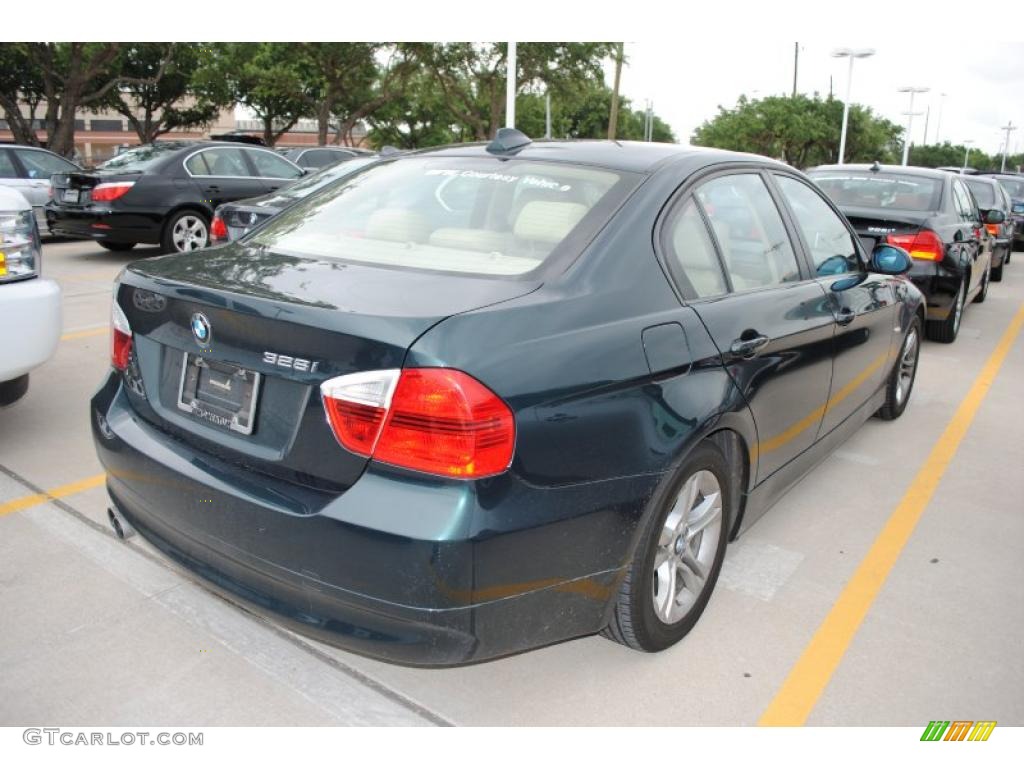 2008 3 Series 328i Sedan - Deep Green Metallic / Beige photo #3