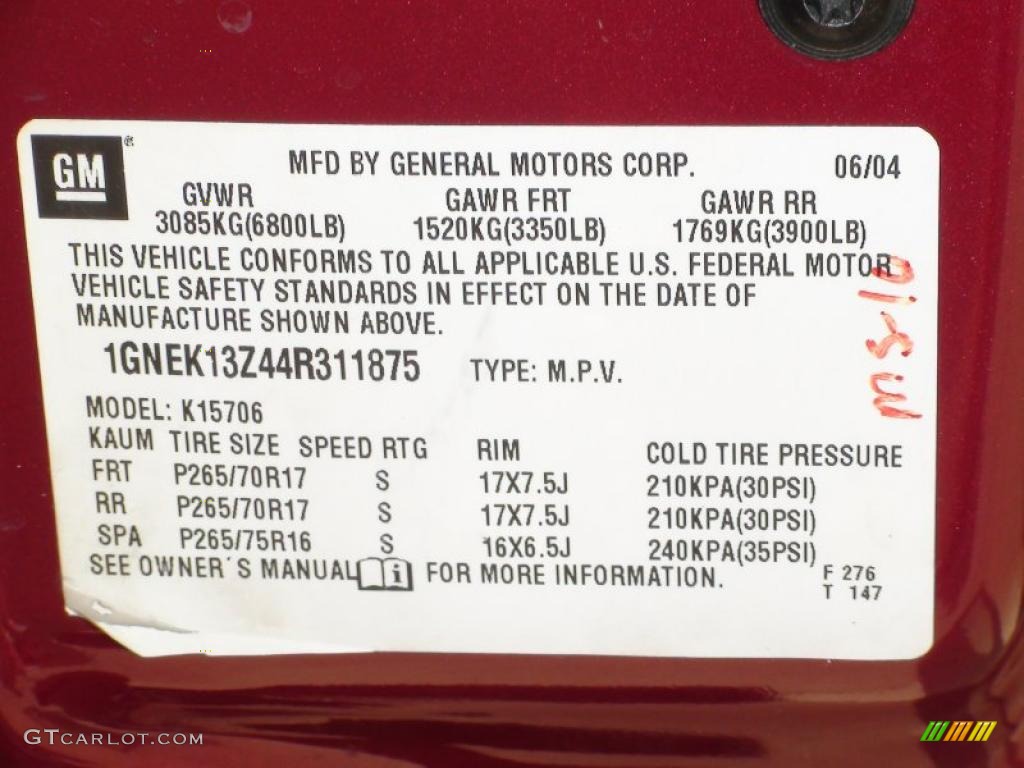2004 Tahoe Z71 4x4 - Sport Red Metallic / Tan/Neutral photo #50
