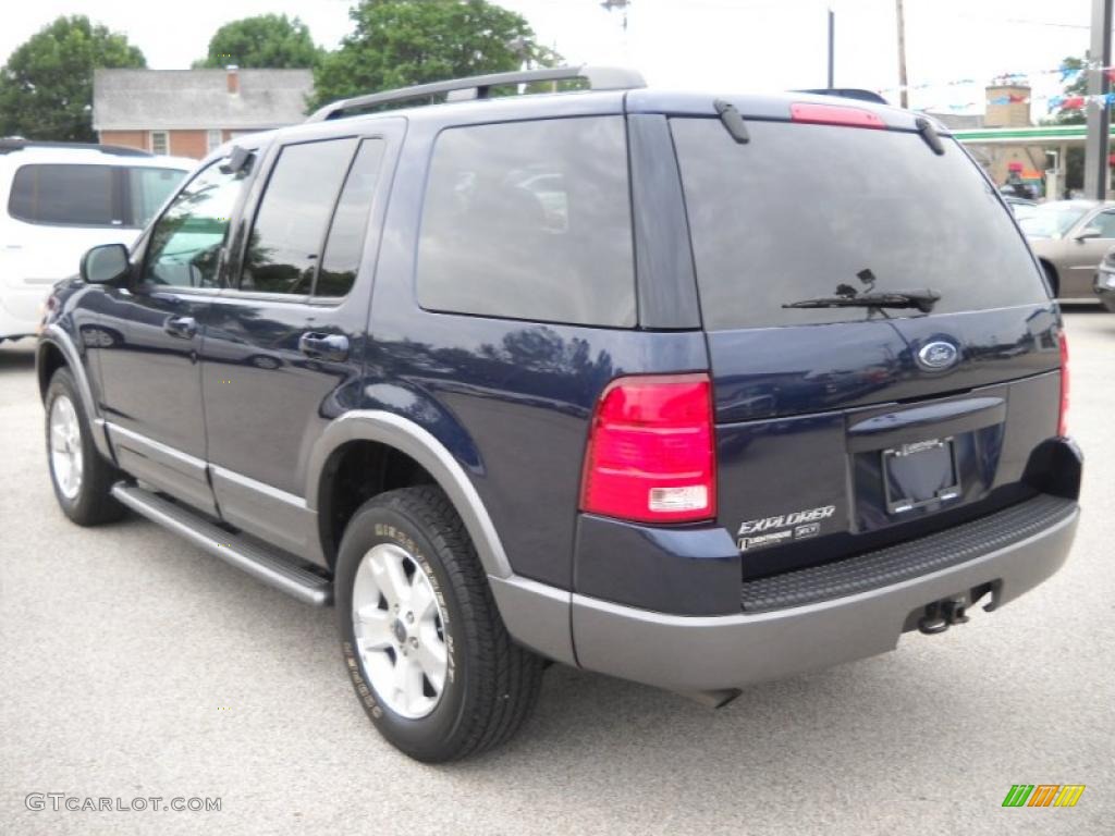 2003 Explorer XLT 4x4 - True Blue Metallic / Graphite Grey photo #5