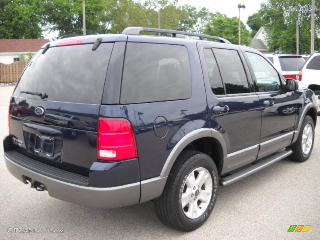 2003 Explorer XLT 4x4 - True Blue Metallic / Graphite Grey photo #7