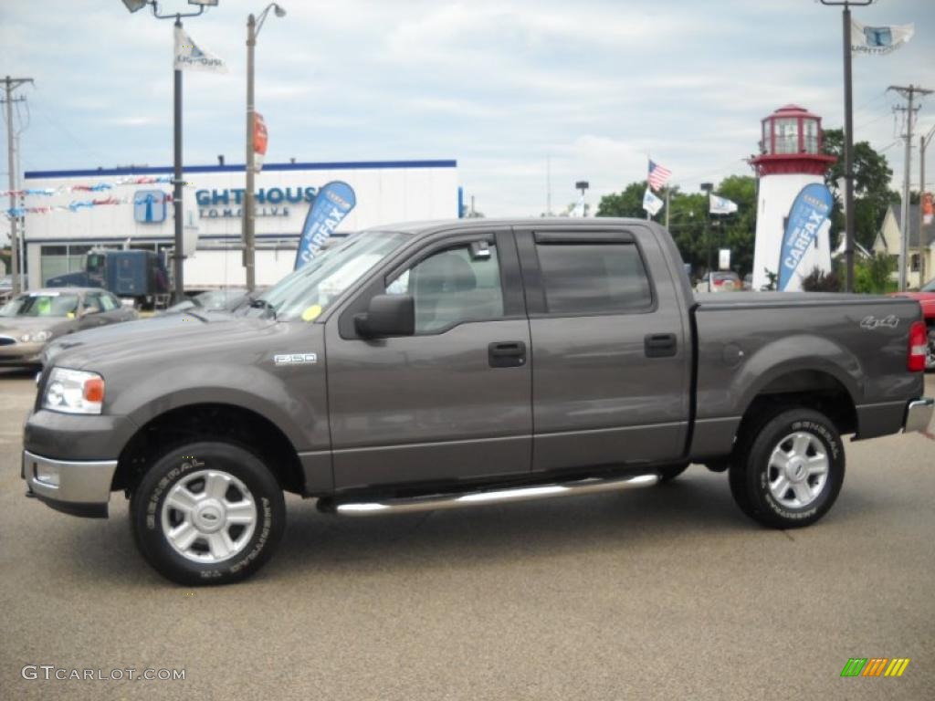 2004 F150 XLT SuperCrew 4x4 - Dark Shadow Grey Metallic / Dark Flint photo #2