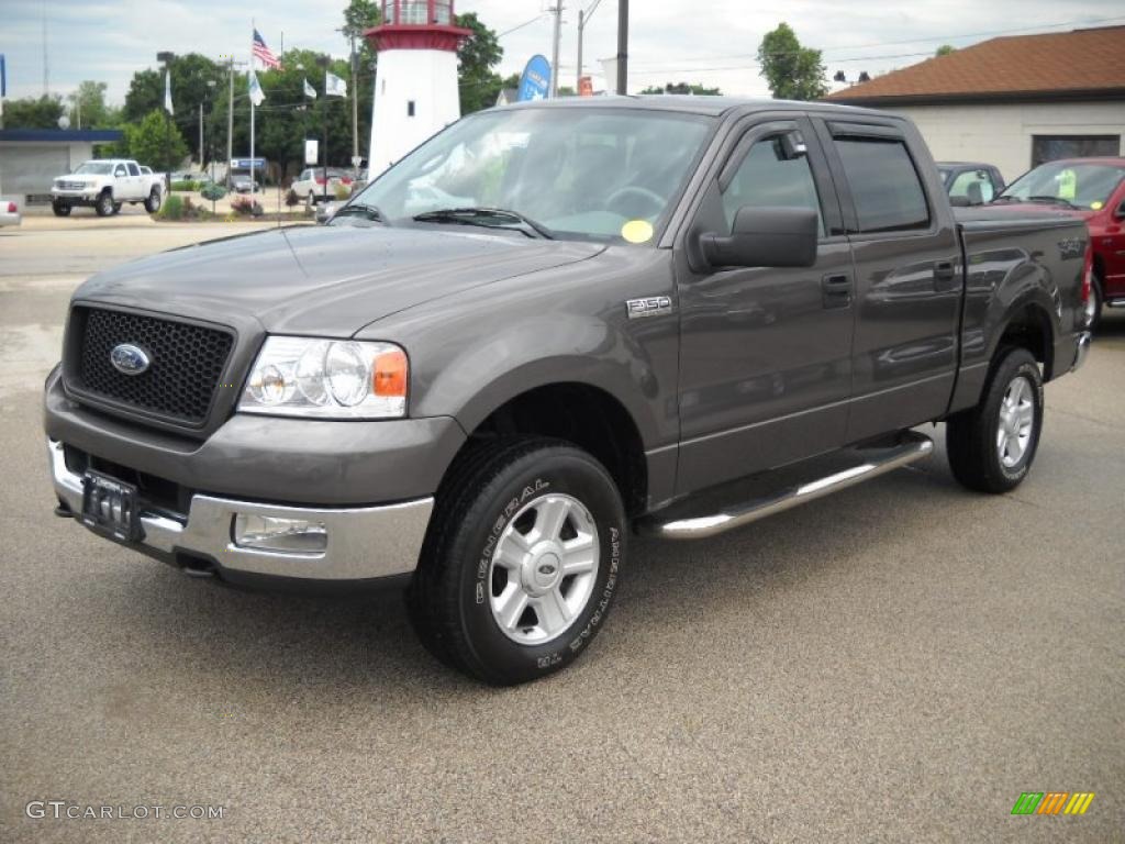 2004 F150 XLT SuperCrew 4x4 - Dark Shadow Grey Metallic / Dark Flint photo #3