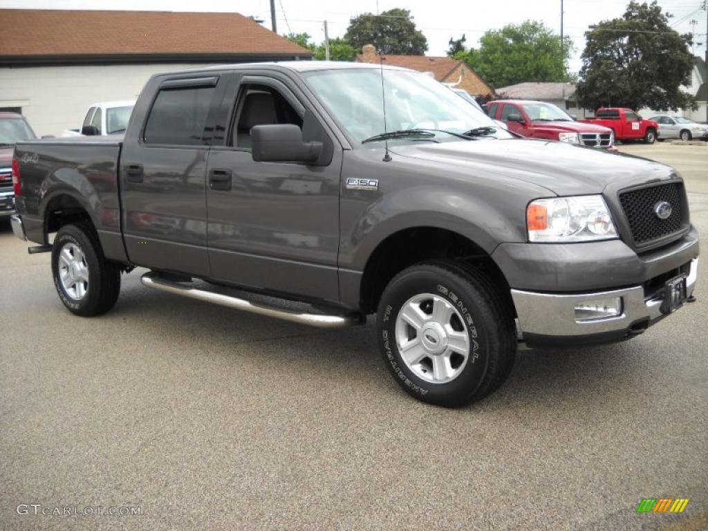 2004 F150 XLT SuperCrew 4x4 - Dark Shadow Grey Metallic / Dark Flint photo #6