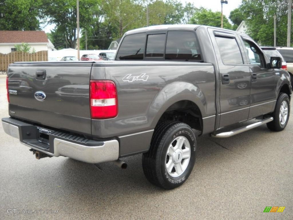 2004 F150 XLT SuperCrew 4x4 - Dark Shadow Grey Metallic / Dark Flint photo #7