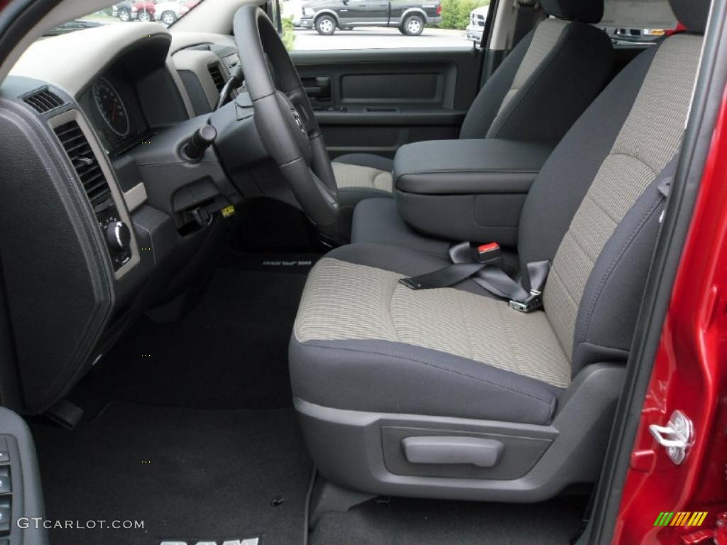 2010 Ram 1500 ST Quad Cab 4x4 - Inferno Red Crystal Pearl / Dark Slate/Medium Graystone photo #7