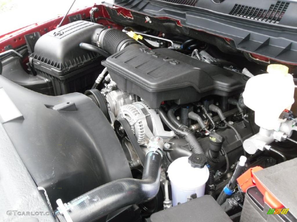 2010 Ram 1500 ST Quad Cab 4x4 - Inferno Red Crystal Pearl / Dark Slate/Medium Graystone photo #24
