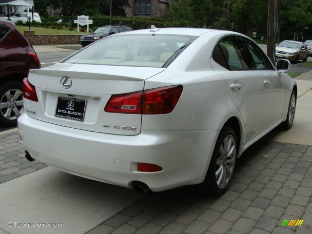 2008 IS 250 AWD - Starfire White Pearl / Cashmere Beige photo #4