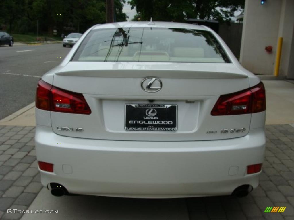 2008 IS 250 AWD - Starfire White Pearl / Cashmere Beige photo #5
